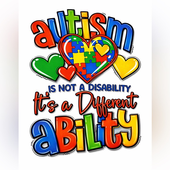 Tops - Handmade Autism Awareness Tee Print